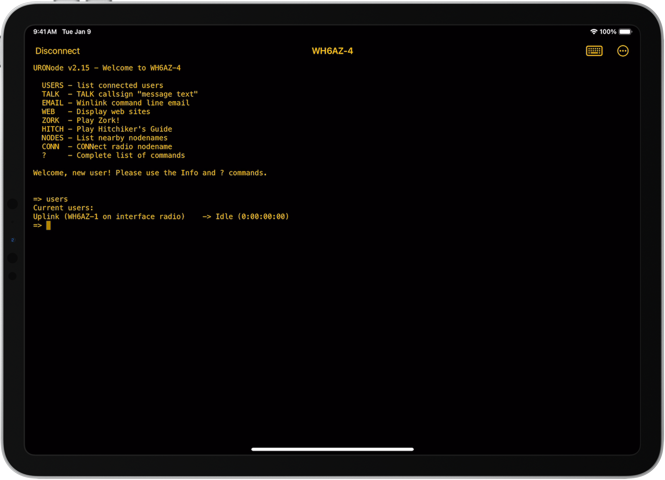 Packet Commander on iPad