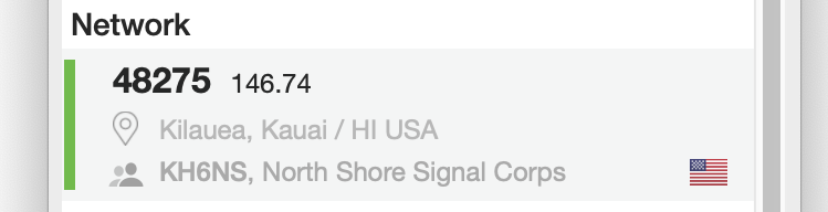 Callsign information