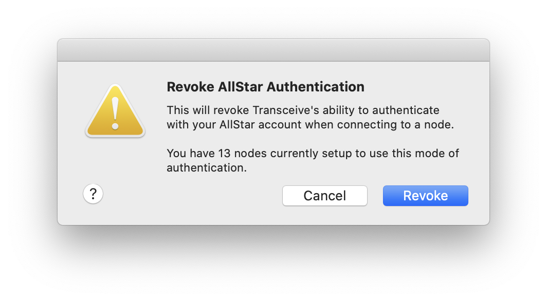 Revoke confirmation