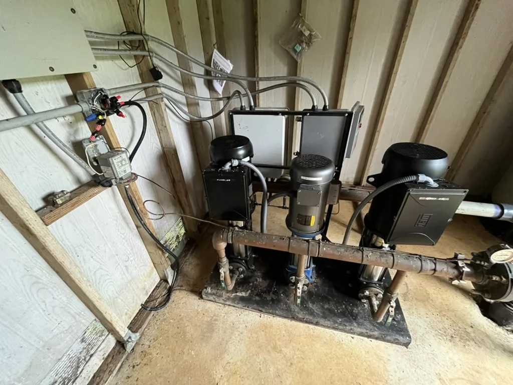 Interior of the neighborhood pump house